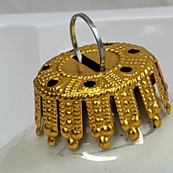 Vtg Christmas by Krebs Rose Ornaments Hand Decorated Glass Ball Crowned Set of 3 - Picture 15 of 16